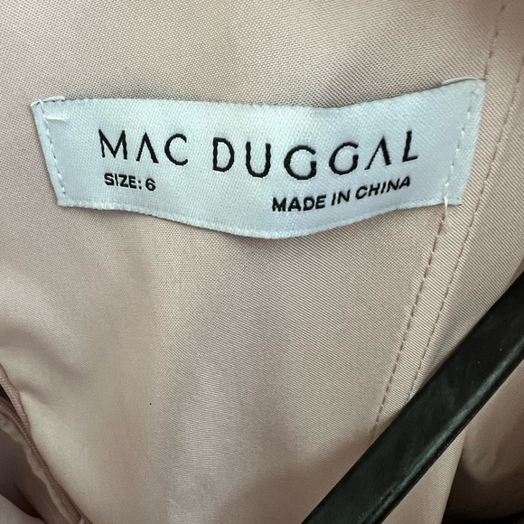 MAC DUGGAL Lace Tulle A Line Midi Dress in Vintage Lilac Size 6 Style 30681 NWT - Picture 4 of 14